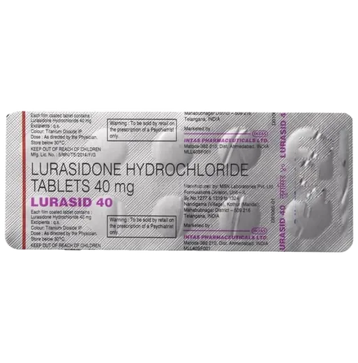 lurasid 40mg tablet 10's